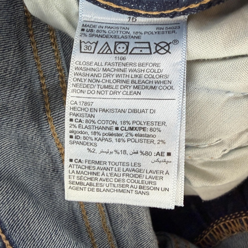 Old Navy Kids 16 Blue Boot-Cut Built-In Flex Adjustable Waist Denim Jeans - Picture 4 of 10
